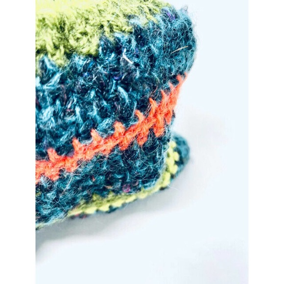 Unbranded Teal Green Yellow Wool Winter Hat Cap main image 7